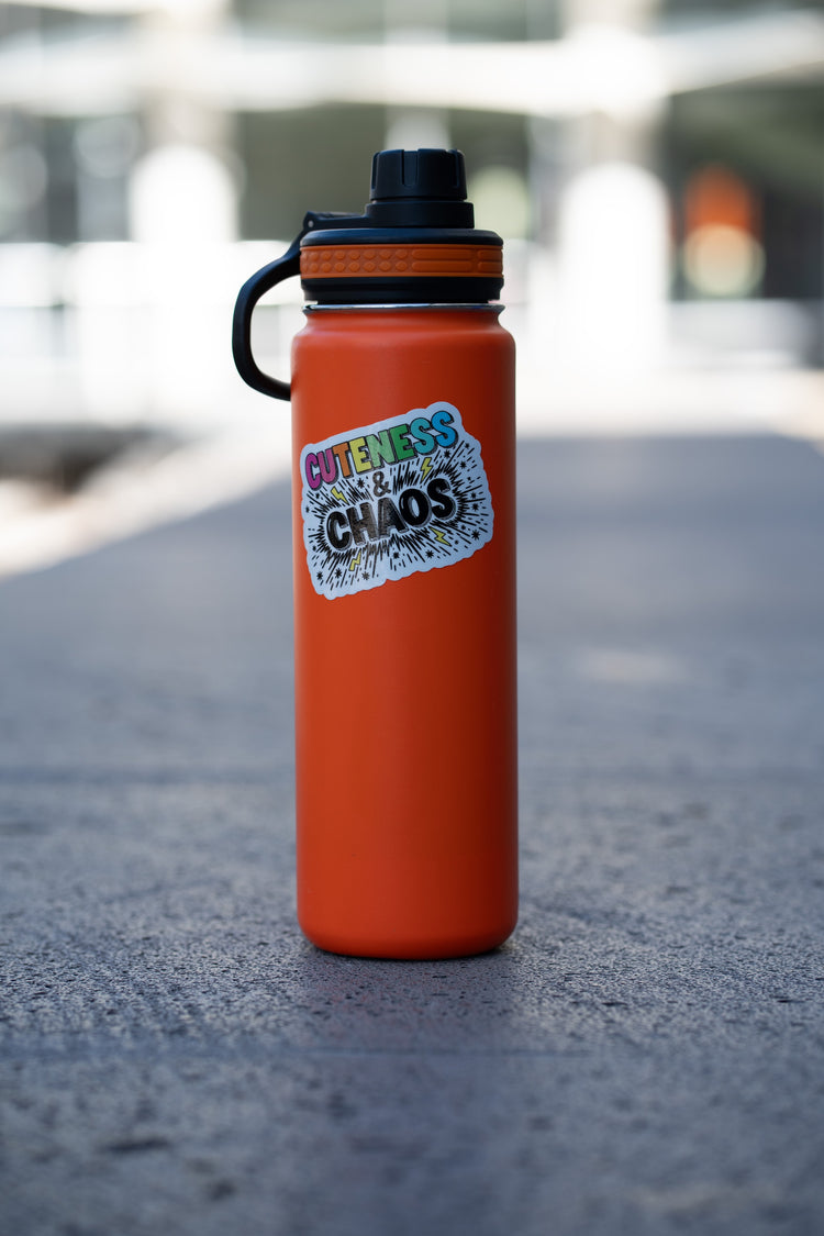 Cuteness & Chaos Logo Vinyl Sticker