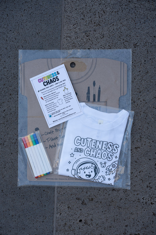 Cuteness and Chaos Coloring T-Shirts